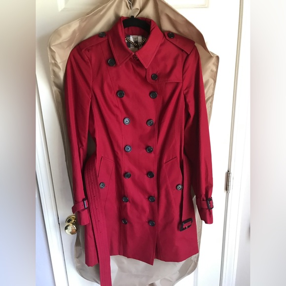 Burberry Trench Coat Red size 04 - Picture 6 of 10